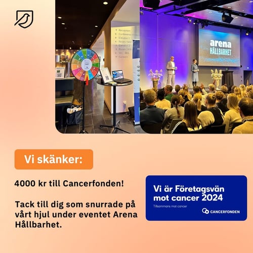 Företagsvän Cancerfonden Arena Hållbarhet